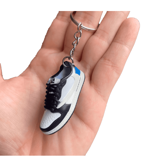 Single Shoe, No Box 3D Mini Sneaker Keychain, Basketball Sneaker Collectible, Jordan 1 Inspired