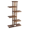 thumbnail image 2 of 6 Tier Garden Plant Stand Wooden Flower Rack - Indoor Outdoor Shelves for Plants, Display Shelf for Flowers, Succulents, Books - 29.5" x 10" x 55.5", 2 of 9