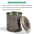thumbnail image 3 of NuSteel Etched Antique Copper 4 QT Stainless Steel Canister, Beautiful Food Storage Container for Kitchen Counter, Tea, Sugar, Coffee, Caddy, Flour Canister with Rubber seal lid,TG-916AC-4, 3 of 4