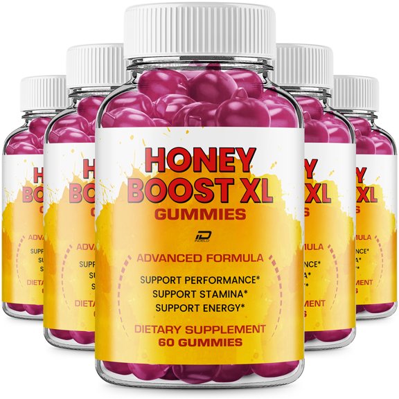 Honey Boost XL Gummy – Advance Formula Natural Blend Dietary Supplement, 5 Pack, 300 Gummies