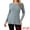 Grey, variant on Long Sleeve Crewneck Pleated Peplum Pullover Sweater XL Black