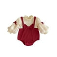 thumbnail image 1 of FAOWME Barboteuse à Manches Longues pour Filles, Beige 3-6 Mois, 1 of 6