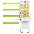 thumbnail image 3 of TGHTBA-10 Pack G9 LED Bulb Warm White 3000K 4W Equivalent 40 Watt, Flicker-Free LED G9 Bulb, 120V Non-dimmable, T4 Halogen Light Lamp Replacement for Chandelier Lighting, 3 of 4