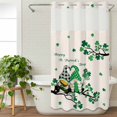thumbnail image 3 of St. Patrick's Gnomes,No Hook Shower Curtain Waterproof,Bathroom Curtains with Snap in Liners and See Through Top Window,Green Shamrock Buffalo Clover Coin Hotel Bathtub Curtains Shower 36"Wx78"L, 3 of 8
