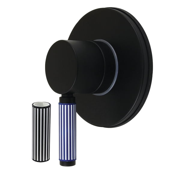 Kingston Brass KS4030KPS Verona Single-Handle Six-Way Diverter Valve with Round Trim Kit in Matte Black
