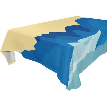 

POPCreation Boat Tablecloths Colours Round Table Cloth Top Decoration 60x84 inches