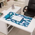 thumbnail image 3 of Blue Purple White Camouflage&nbsp;desk Mouse Padwaterproof,rubber+multispandexwashable the Camouflage Seriesgaming Mouse PadDesk Pad for Office Home Game 31.5x15.7inches, 3 of 7