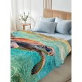 thumbnail image 5 of Sea Turtle Flat Sheet Only Twin Size, Soft Breathable Bed Top Sheets for Mattress, Coastal Nautical Ocean Summer Beach Luxury Bedding Flat Sheets for Home Hotel Bedroom Bed Protection, 5 of 9