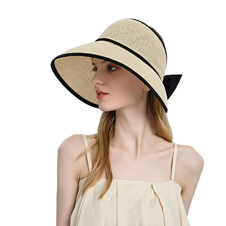 Sun Hats For Women Packable Sun Hat Wide Brim Women Outdoor Sunscreen Sun  Hat All Match Tethered Double Sided Large Brimmed Sun Hat
