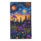 thumbnail image 1 of Fotbe Cosmic Irises At Twilight Toalla Premium con Patrón, Toalla de Microfibra de Secado Rápido, Ligera y Altamente Absorbente (27.5x16in), Ideal para Uso Diario, 1 of 6