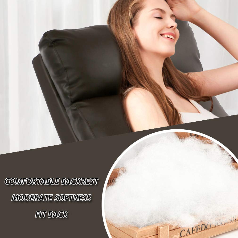 YRLLENSDAN Leather Recliner Chairs for Adults, Manual Push Back Recliner Chair, Massage Recliner Chair for Living Room, Single Sofa Chair Reclinable, Relaxing Home Theater Seating, Brown