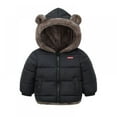 thumbnail image 2 of Little Boys Girls Down Jacket Winter Lamb Fleece Snowsuit Coat Hood Thick Warm Outerwear For 2-7 Years, 2 of 6