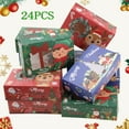 thumbnail image 3 of SAYFUT 24 Pack Christmas Baking Boxes with Window, Large Christmas Treat Boxes Holiday Gift Baking Box, Christmas Cookie Tins Candy Boxes for Gift Giving, Kraft Paper Boxes with Ribbons, 3 of 8