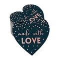 thumbnail image 1 of Inkdotpot Made With Love Wedding Bottle Tag Real Rose Gold Foil Favor Hang Tags Pack Of 50, 1 of 1