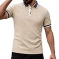 thumbnail image 3 of Plus Size Big & Tall Men's Solid Color Knit Casual Shirt Tops, Short Sleeve Lapel Breathable Cooling Quick Dry, Summer Beach Vacation Travel Gym Fitness Outfits, Modern Essential, 3 of 9