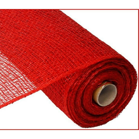 Craig Bachman Burlap Mesh Wedding Red Paper Ribbon, 360" x 10"