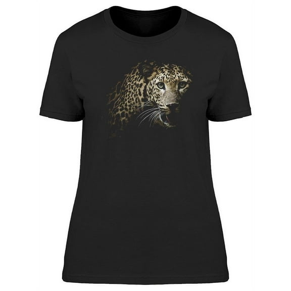 Serious Leopard In The Night T-Shirt Women -Image by Shutterstock, Female 3X-Large