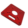 thumbnail image 3 of Aluminum Router Table Insert Plate Red Universal Trimming Machine Flip Board for Woodworking Benches Router Table Plate, 3 of 7