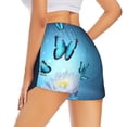 thumbnail image 3 of Bixox Women's Butterflies And Waterlily In Water pattern 2 in 1 Running Shorts - Lightweight Athletic Workout Gym Yoga Shorts Liner with Pockets - Medium, 3 of 7