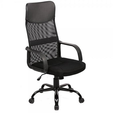 new black modern fabric mesh high back office task chair computer desk seat (Best Fabric For Chair Seats)