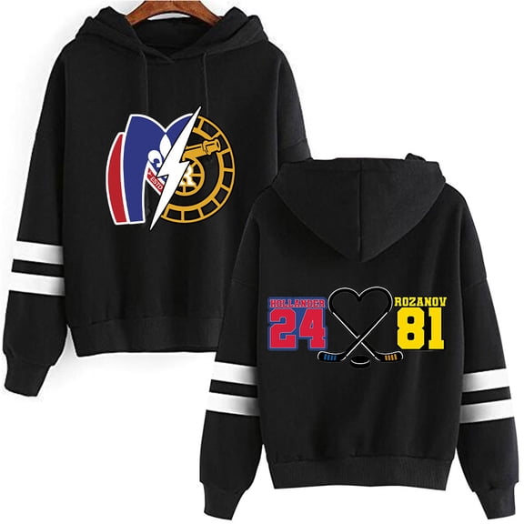 Heated Rivalry Hollander 24 Rozanov 81 CP Print Hoodie – Unisex Pocketless Pullover Sweatshirt, Casual Streetwear Top TV Series Fans