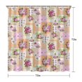 thumbnail image 5 of Pioneer Flower Floral Print Pattern Shower Curtain 72"x72" ,Bathroom Decorative Shower Curtains Set with 12 Hooks,Modern Waterproof Washable Shower Curtain, 5 of 6