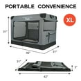 thumbnail image 2 of Ashfield & Harkness: Collapsible Soft Dog Crate - 42" - Gray, Sherpa Lined Mat, Durable Mesh Windows, Portable Foldable Pet Kennel, Indoor & Outdoor, 2 of 8