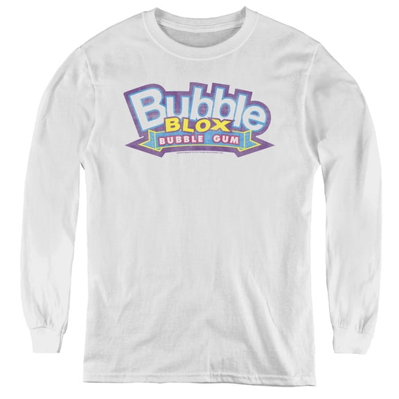 Dubble Bubble Bubble Blox Youth Long Sleeve T-Shirt White