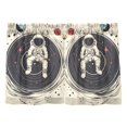 thumbnail image 7 of Yayeee Kitchen Curtains Tier Pair Light Filtering 27"x36" Rod Pocket Short Cafe Window Panel, Beige Astronaut Space, 7 of 7