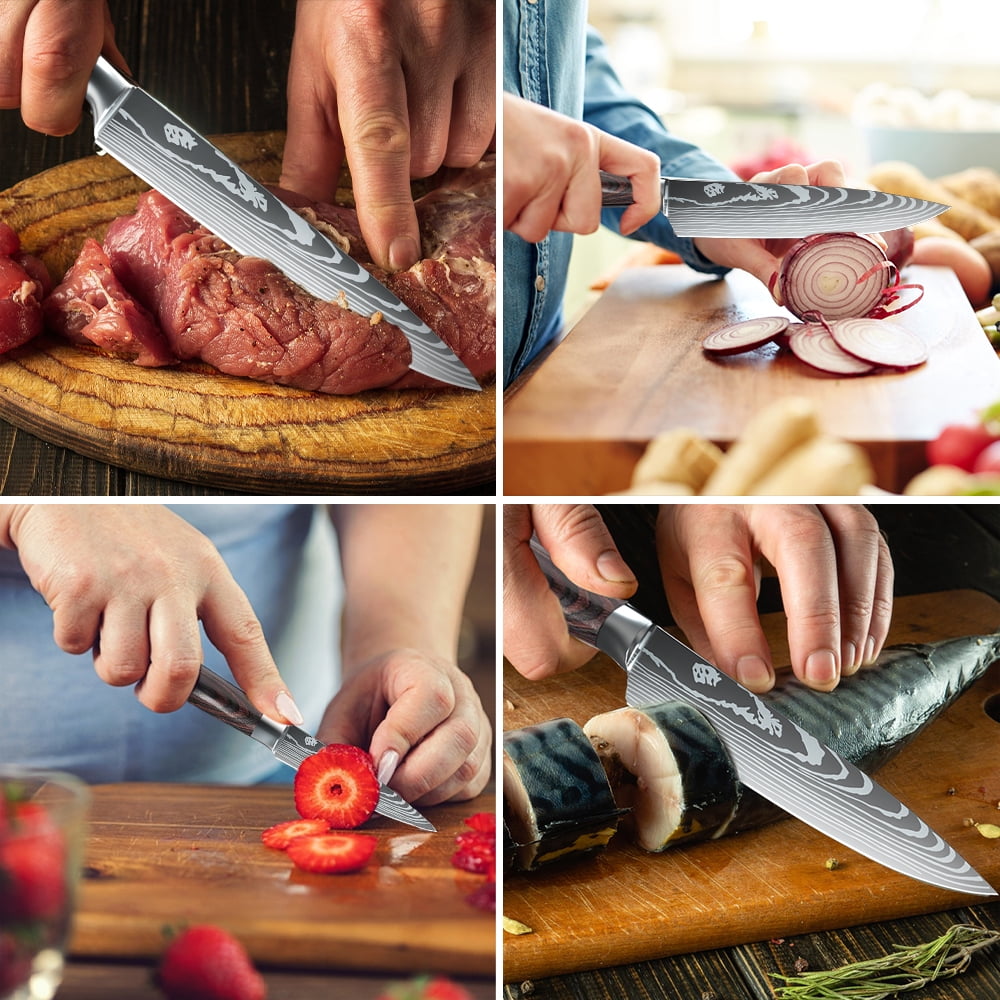 Professional Kitchen Chef Knife Set 8Piece Sharp Japanese Knives Set for Kitchen