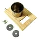 thumbnail image 4 of Comedero para pájaros de acero inoxidable, comedero colgante para mascotas, soporte de madera para percha. Taza individual, 4 of 7