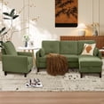 thumbnail image 2 of Soscana Convertible Sectional Sofa & Accent Chair,3 Seat L Shaped Couch with Reversible Storage Ottoman&Side Pockets, for Living Room Office Apartment Apt, 2 of 8