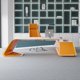 thumbnail image 4 of Modern Console Office Desk Reception Organizer Wooden Executive Filing Cabinets Desk Table Writing Escritorio Desk Accessories My Lux Decor Round, 4 of 7