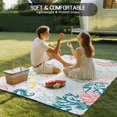 thumbnail image 4 of Coastal Turtle Outdoor Rug 5x8 Ft - Reversible Patio Rug Outdoor Camping Rugs, Teal Green Ocean Coral Starfish Jellyfish Indoor Outdoor Area Rugs, Non-Slip Outdoor Carpet Runner for Deck/Porch, 4 of 8