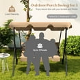 thumbnail image 4 of Costway Metal, Polyester, Oxford Cloth Porch Swing, Beige, 4 of 10