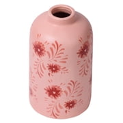 Mainstays By Becky G. & Alejandra Tall 7.6 Pink Flower Decorative Ceramic Vase