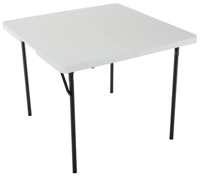 LIFETIME PRODUCTS 3-ft x 6-ft Outdoor Rectangle Polyethylene Gray Folding  Utility Table in the Folding Tables department at