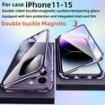 thumbnail image 1 of Suitable for iPhone15 Mobile Phone Case Universal Apple 14 Double-buckle Double-sided Glass Mirror Metal Magnetic Shrouffer, 1 of 5