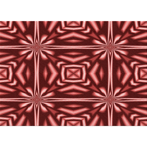 Ahgly Company Machine Washable Indoor Rectangle Transitional Red Area Rugs, 6' x 9'