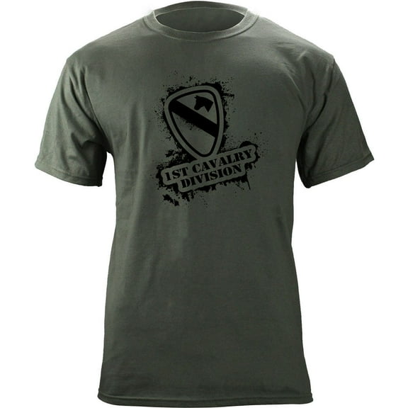 Army 1st Cavalry Division Stencil Style Veteran T-Shirt