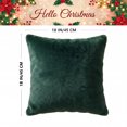 thumbnail image 2 of Sm:)e Soft Plush Faux Fur Throw Pillow Covers 18x18 Inch Set of 2, Decorative Cushion Covers for Couch Sofa Bedroom Living Room Home Decor, Green, 2 of 6