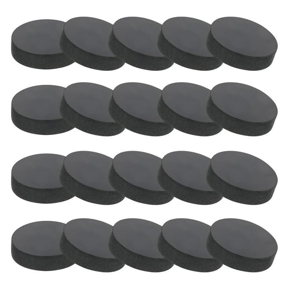 Uxcell 20 Pcs 30mm ID x 6mm Thick Rubber Solid Discs Washers, Black