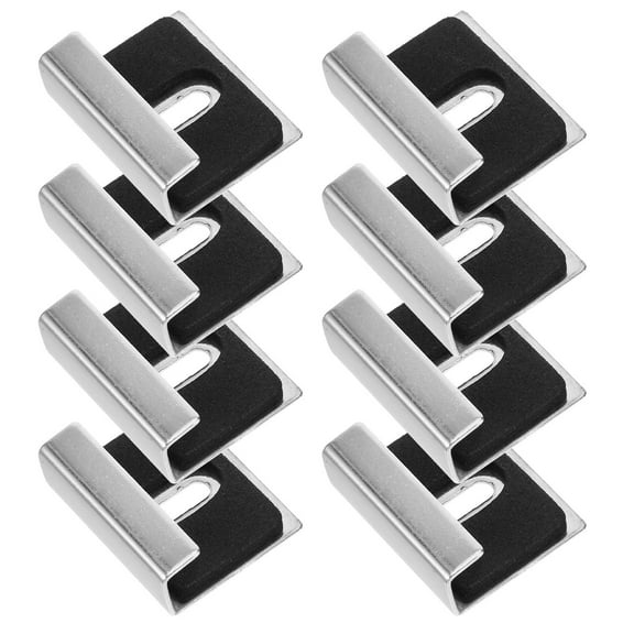 LABSERRON 8pcs Heavy Duty Mirror Clips Glass Holder For Thick Mirrors Secure Support For Bathroom Living And Garage