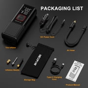 NEXPOW Tire Inflator Portable Air Compressor, 150 PSI Cordless Air Pump for Car Tires with Rechargeable Battery & 12V DC Power, Auto Shut-Off Digital Tire Pump for Car, SUV, Bike, Ball