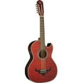 thumbnail image 1 of Oscar Schmidt BAJO QUINTO A/E Guitar, Burled Maple Top, Red, Gig Bag, OH32SEQTR, 1 of 6