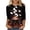 Black#2, variant on Happy Halloween Tops for Women 3/4 Sleeve Casual Plus Size Tshirts Holiday Novelty Printed Graphic Tees Comfy Loose Fit Crewneck Pullover Black 3XL