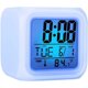 thumbnail image 1 of Reloj despertador digital con pantalla LCD en forma de cubo brillante con gran pantalla de hora, fecha y temperatura, luz LED nocturna colorida, ideal como regalo para niños y niñas., 1 of 6