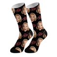 thumbnail image 2 of ZXLBBD Valentine's Day Mens Socks Stylish Heart Print Stockings for Fashionable Knee High Socks with Typography for Daily Wear Cozy Soft Funny Socks, 2 of 4