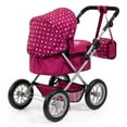 thumbnail image 2 of Trendy Doll Pram W/ Shoulder Bag, Magenta, White Dots, Unicorn, 2 of 5