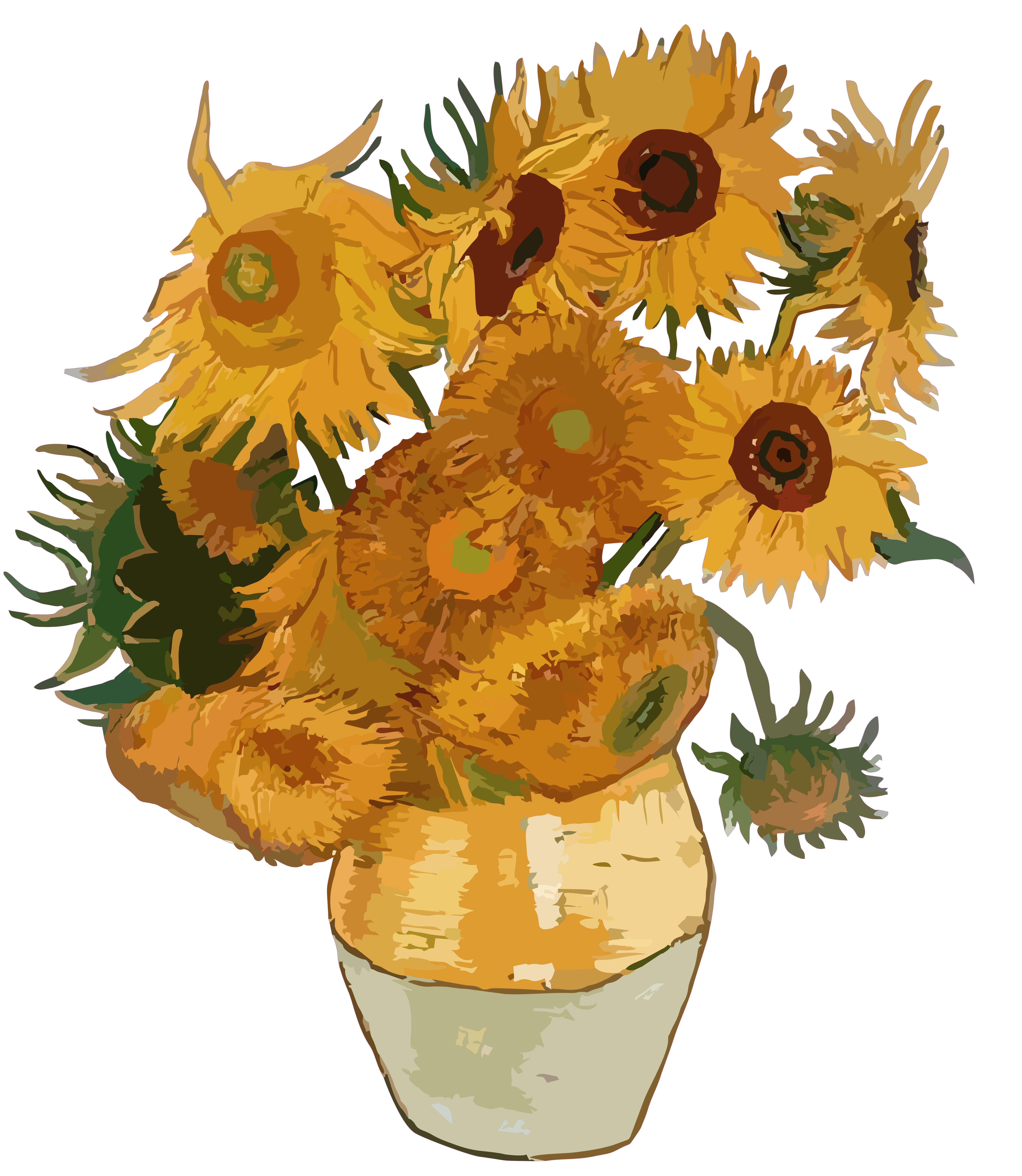 Famous Ancient History Art Sunflowers by Vincent van Gogh with Creative
